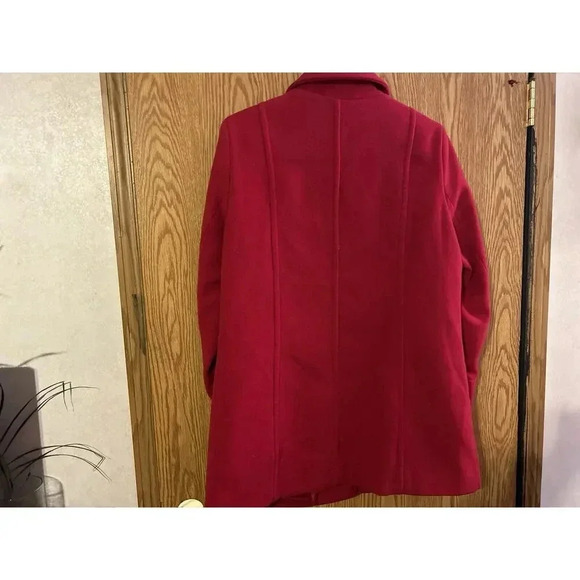 Liz Claiborne Pea Coat Large Red - Picture 3 of 9